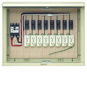 未来工業 屋外電力用仮設ボックス 漏電しゃ断器・分岐ブレーカ・コンセント内蔵 ELB組込品 17A−8C7 17A−8C7