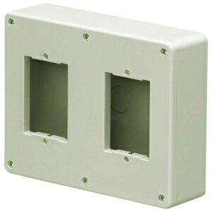未来工業 露出スイッチボックス カバー付 ミルキーホワイト 1個価格 PVR－EV2A1M PVR－EV2A1M
