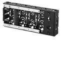 未来工業 台付スライドボックス 5ヶ用セパレータ付・標準品深さ36mm 1個価格 SB-5W SB-5W