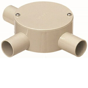 未来工業 ビニル電線管付属品 ボックス 露出用丸形ボックス 平蓋 3方出 PVM−3 型式：PVM36−3 PVM36−3