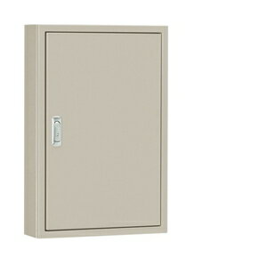 盤用キャビネット露出形フカサ250mm木製基板付クリーム塗装
