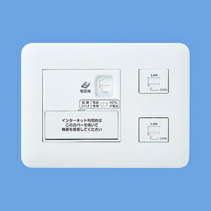 パナソニック 宅内LANパネル ひらいてねット＋プラス 3箇所用 ホワイト WTF35755W WTF35755W