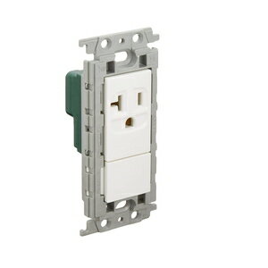 パナソニック ワイド21 15A・20A兼用埋込接地コンセント ブランクチップ付 ホワイト WTF19214WK 10個入