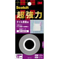 スコッチ超強力両面テープタイル表面用12X1.5