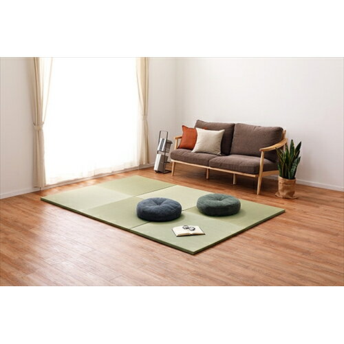 萩原 すき間のできにくい 置き畳 倉敷II 同色6枚セット 約82×82×2.5cm