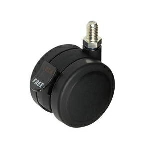 ハイロジック 二輪キャスターM10ボルトタイプ ストップ付1個 26372