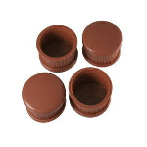 ハイロジック 脚キャップ丸36ミリ茶1袋4個 57007