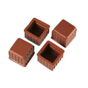 ハイロジック 脚キャップ角21ミリ茶1袋4個 57054