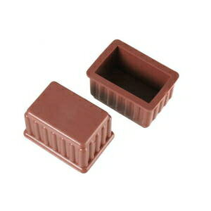 ハイロジック 脚キャップ長方形23×36×25ミリ茶1袋2個 57059