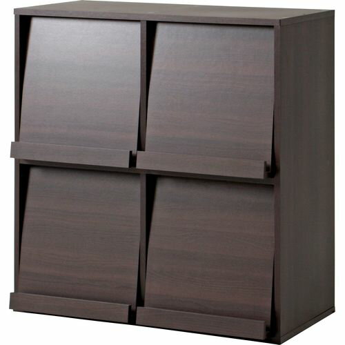 不二貿易 ディスプレイラック 4マス ブラウン DP8085BR 81818 注番：86032