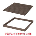 タカショー 『2セット価格商品』SDW-ADS システムデッキ デッキセット ACQブラウン ウッドデッキ アルミデッキ