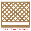 タカショー 『3枚セット価格商品』SDW-NL システムデッキ ラティス ナチュラル ウッドデッキ アルミデッキ