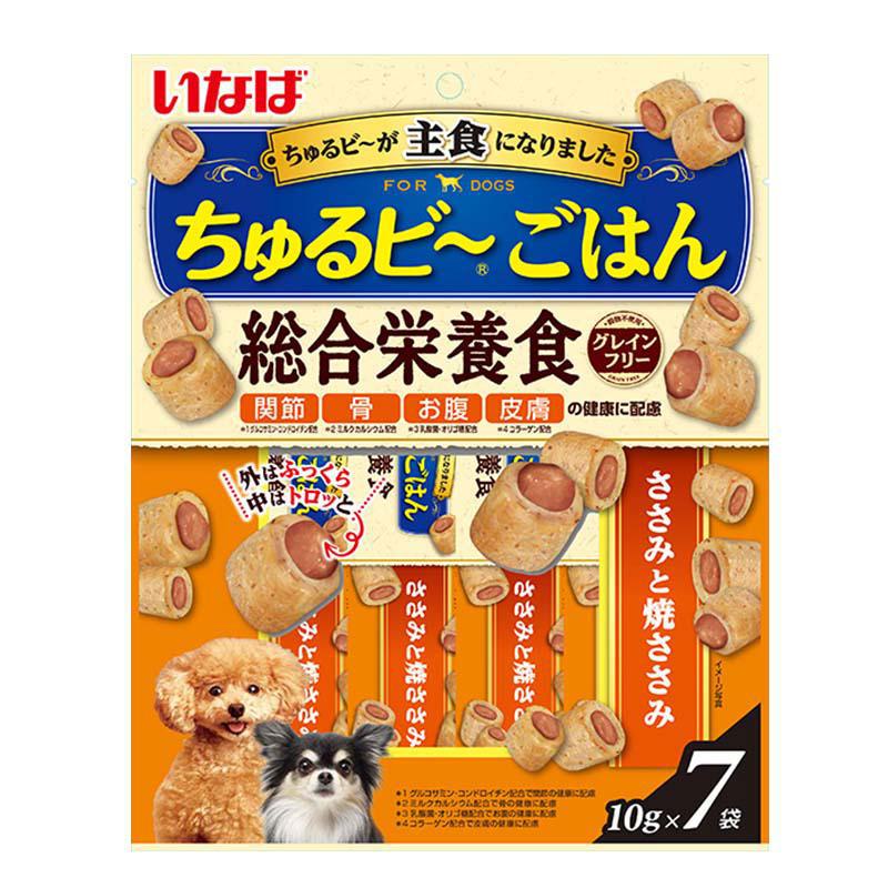 【セット販売】 いなば ちゅるビーご飯ささみと焼ささみ 犬 スナック 全ステージ 7袋 (×4セット)