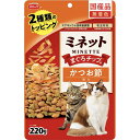 【ケース販売】 スマック ミネット 2種トッピング まぐろチップ&かつお節添え 220g (1袋220g入×18袋セット)