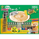 【ケース販売】 いなばペットフード 犬 スナック 犬ちゅーる40本総合栄養食とりささみバラエティ 14g×40P 1袋(1p14g入×40本入)×8袋セット