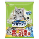 【ケース販売】 ユニチャーム デオサンド オシッコのあとに香りで消臭する砂 ナチュラルソープの香り 1袋5L入×4袋セット(4)