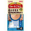 【セット販売】いなば CIAO ちゅーるごはん かつお 総合栄養食 14g×4P (×12セット) チャオ ちゅ~るごはん