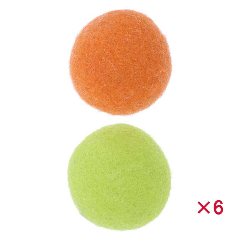 【セット販売】 ペティオ ウールボール オレンジ／グリーン (×6セット)