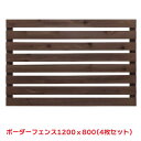 タカショー 『4個セット価格』 BD-02B ボーダーフェンス 1200X800ブラウン ラティス フェンス 天然木