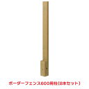 タカショー 『8本セット価格』 BD-03 ボーダーフェンス 600用柱 オークル ラティス フェンス 柱