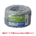 タカショー 『4個セット価格』 養生ロープ 3mmX100m 平巻 園芸用品 縄 ロープ わら