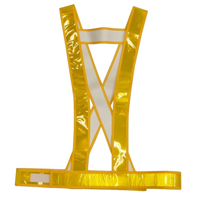 ミズケイ (10着セット) 役立～ツ タスキ型安全ベスト〈ゴールド〉 サイズ:キングサイズ 5920020