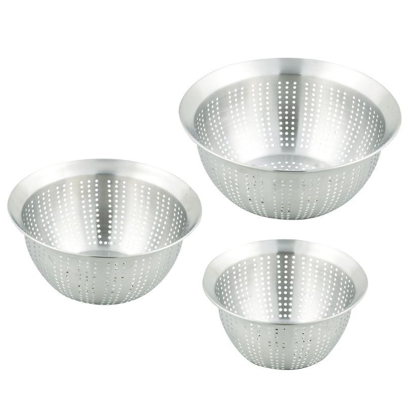 パール金属 ワイドリム ステンレスパンチングボール3点セット 15・18・21cm HB-3584