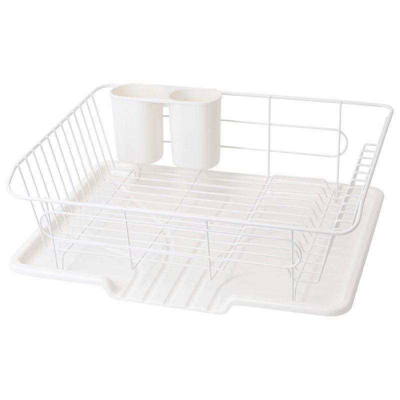 パール金属 アレスタ 水切りバスケット 水が流れるトレー タテ置き HB-4069