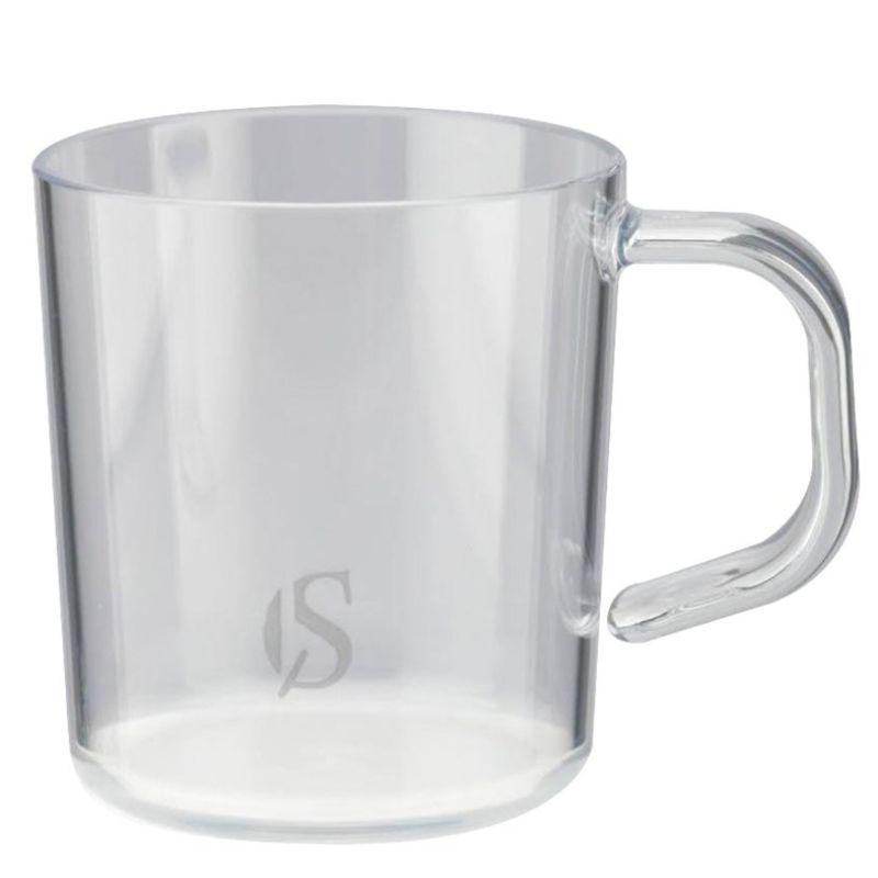 【特長】女性や子どもの手にも持ちやすい小さめサイズのマグカップ持ち手にすき間があり、引っ掛けて吊るせます収納時や乾かす時に便利です「CS Forest Caf?」のテーブルウェアは、ガラスのように見えるのに落としても割れない特殊樹脂「トライタン」製。家でも外でも、好きな場所がカフェになります。トライタンは耐熱性に優れており、熱湯もOK。食器洗浄機にも対応しています。熱湯OK・食器洗い乾燥機OK・電子レンジ(温めなおしのみ)OK【仕様】○製品サイズ（約）：100×70×80mm○本体口径(約)：70mm○容量(約)：260?○製品重量（約）：70g○材質：本体：飽和ポリエステル樹脂(耐熱温度100度：耐冷温度-20度)○原産国：日本