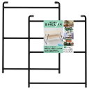 スチールシェルフィックス ブラック 325×400mm 2本入り パネフリ工業 (STSH-L300BL)