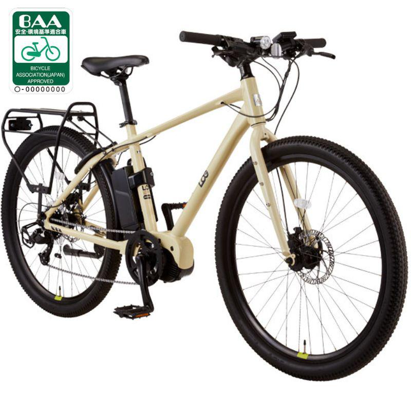 【店頭受取限定】 あさひ 電動アシスト自転車 大人用 27.5インチ 8段変速 マウンテンバイク ログアドベンチャーe-O サイズ（型）410mm ベージュ