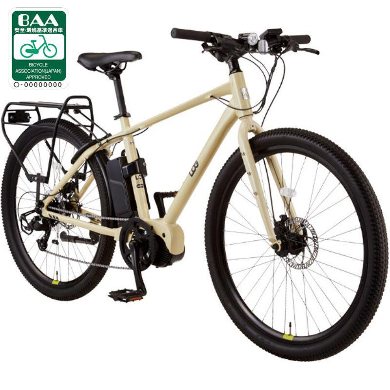 【店頭受取限定】 あさひ 電動アシスト自転車 大人用 27.5インチ 8段変速 マウンテンバイク ログアドベンチャーe-O サイズ（型）460mm ベージュ