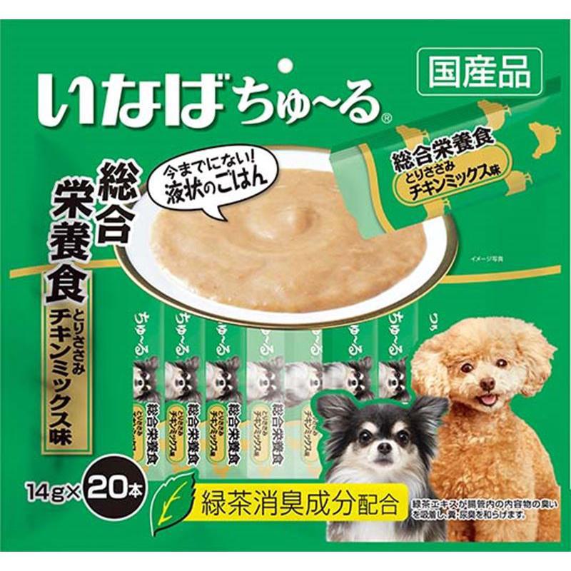 いなばペットフード 犬 ウェット DS−121 ちゅーる20本入り総合栄養食 とりささみ チキンミックス味 14g 20本 ペット用品