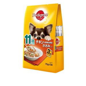 マースジャパン ペディグリー 11歳から用 チキン&緑黄色野菜とささみ入り 70g×3袋