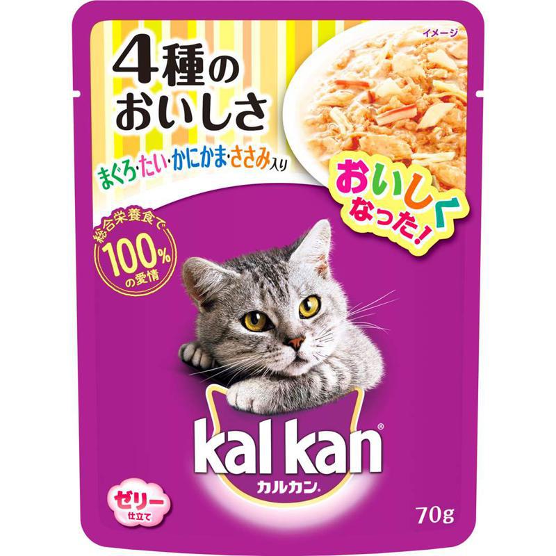 マース MARS KWP30 カルカン パウチ 4種のおい 猫 ウェット 全ステージ 70g