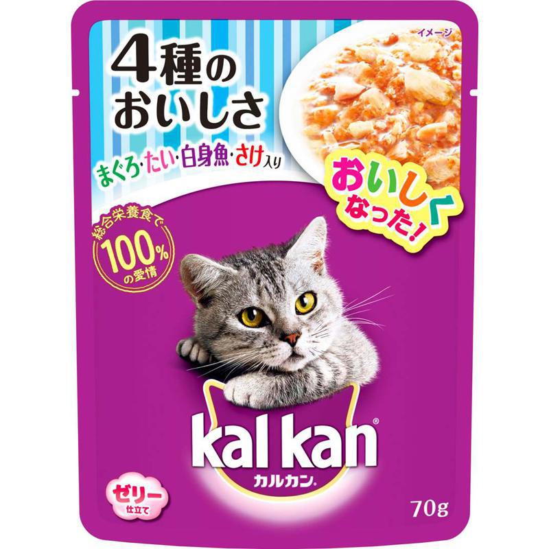 マース MARS KWP31カルカン パウチ 4種のおい 猫 ウェット 全ステージ 70g