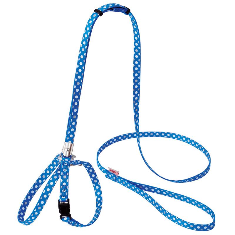 ペティオ(Petio) CAT HARNESS ドットハーネスリード ブルー ペティオ
