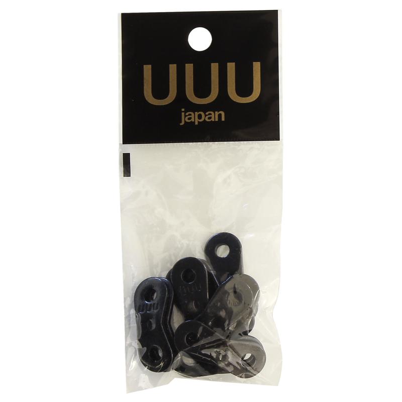 ロープスライダー ブラック 39×16×2.5mm 10個入り 三友産業 (UUU-0128)