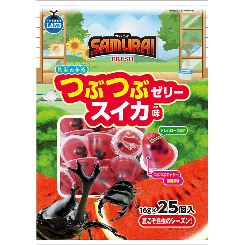 マルカン SAMURAIFRESHツブツブゼリースイカ 昆虫 昆虫用フードゼリー 25個