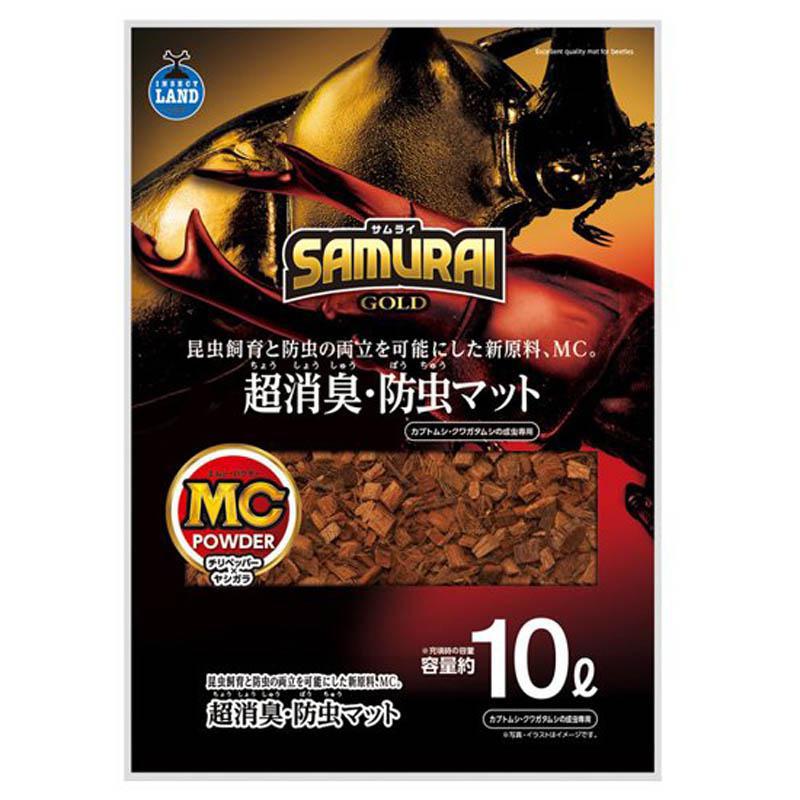 マルカン サムライGOLD超防臭防虫マット 昆虫 昆虫用飼育マット 10L