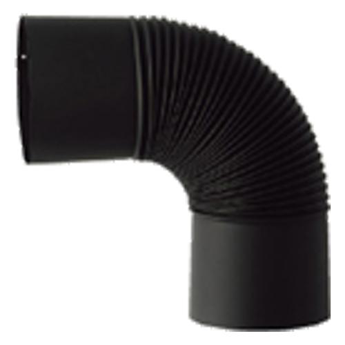 ホンマ製作所 黒耐熱煙突 ステンレス エビ曲 90° Φ150mm 12742 HONMA