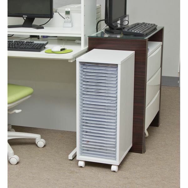 アイリスオーヤマ 木製フロアケース ホワイト MFE-7300 2