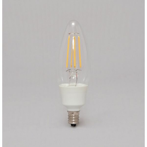 アイリスオーヤマ LEDフィラメント電球 小形調光 クリア 電球色40形相当（450lm） クリア LDC4L-G-E12／D-FC(3)
