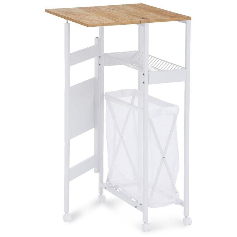 アイリスオーヤマ 天板付きランドリーワゴン スリムタイプ バスケット付 TLAW-B220