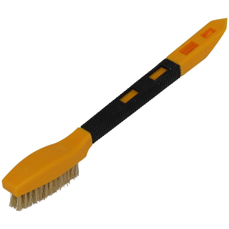 SUN UP スクレパー付 グリップブラシ ハンディー型 豚毛