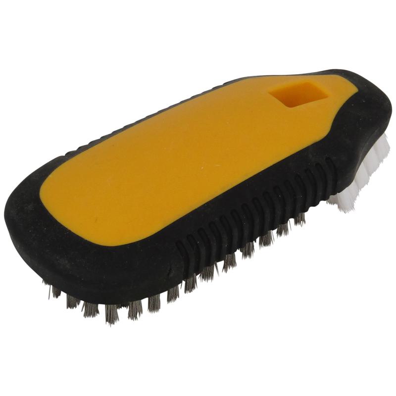 SUN UP ミニブラシ付 グリップブラシ 小判型 ステンレス+PP