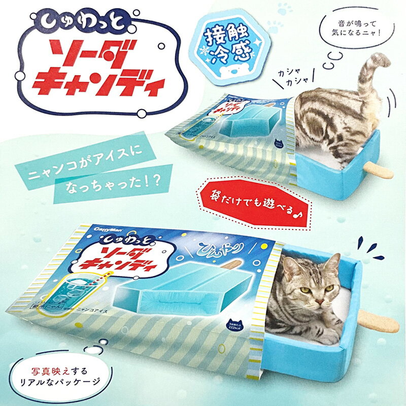 ペット ベッド ペットベッド 接触冷感 クール ひんやり 犬 猫 ベッド 夏用 ソファ 猫用ベット 袋だけでも遊べる カシャカシャ 音が鳴る ドギーマン キャティーマン しゅわっとソーダキャンディ かわいい ギフト プレゼント ペットベッド 在庫限り 特価