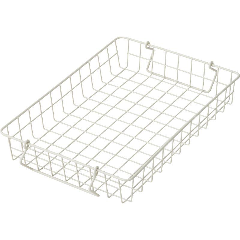 パール金属 スタッキングワイヤーバスケットS サンドホワイト N-8324