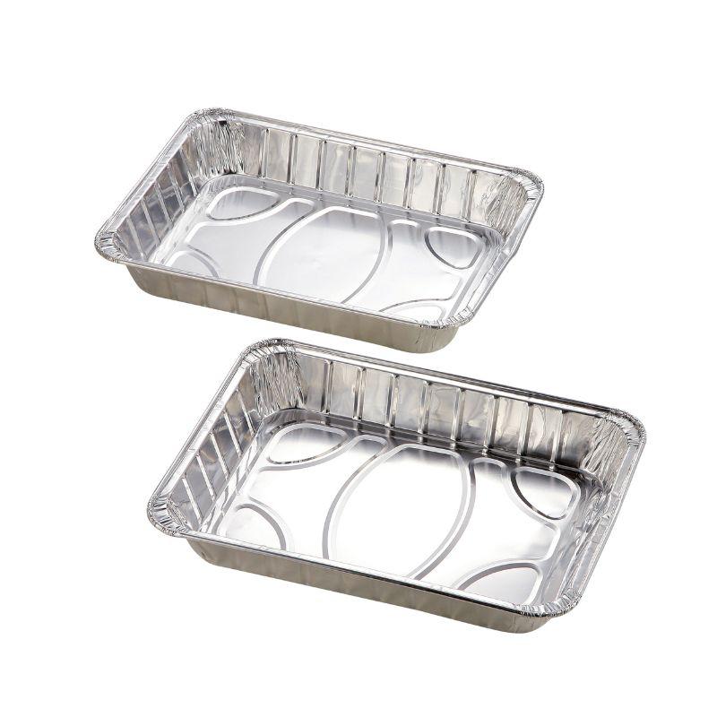 キャプテンスタッグ アルミバーベキュー深型プレート460×335mm 2枚組 M-6644