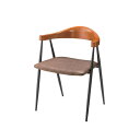チェア ダイニングチェア 椅子 イス デスクチェア 北欧 おしゃれ 完成品 W56×D52.5×H73.3 ブラウン アームチェア TEC-63 東谷 azumaya